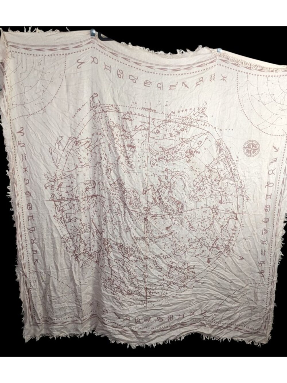 BCBGMaxAzria Bare Pink Constellation Print Scarf Wrap